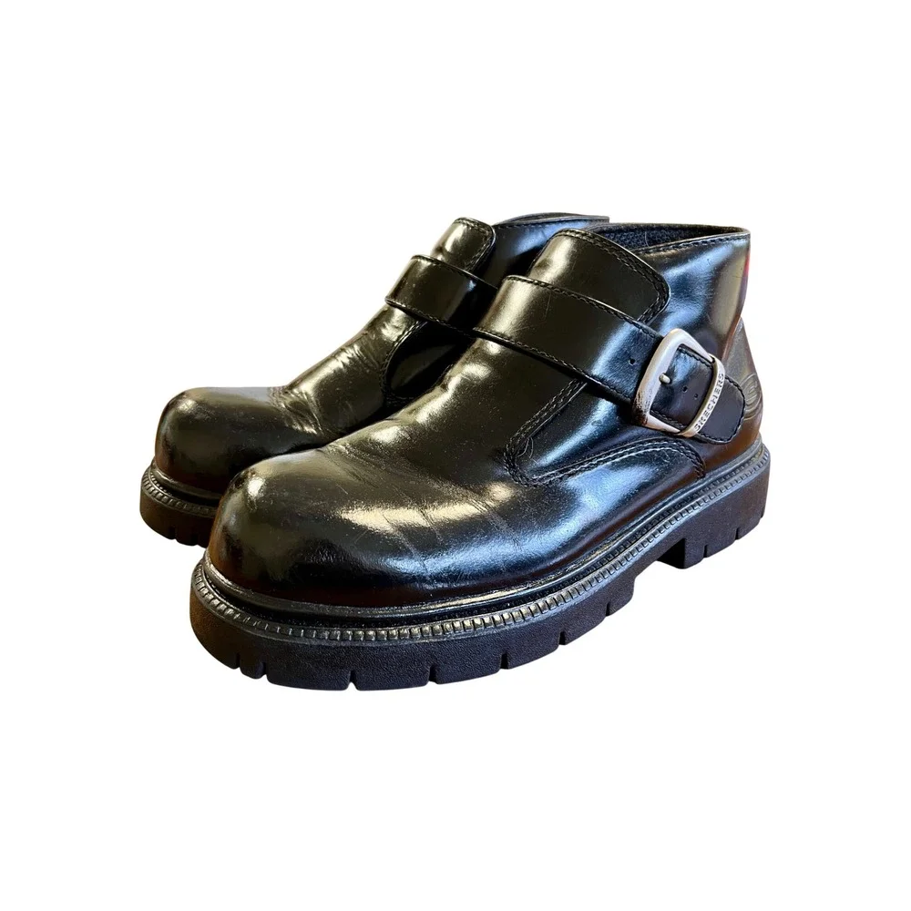 Vintage 90s Y2K Chunky Sole Monk Strap SKECHERS Shoes Boot Grunge Goth Cyberpunk